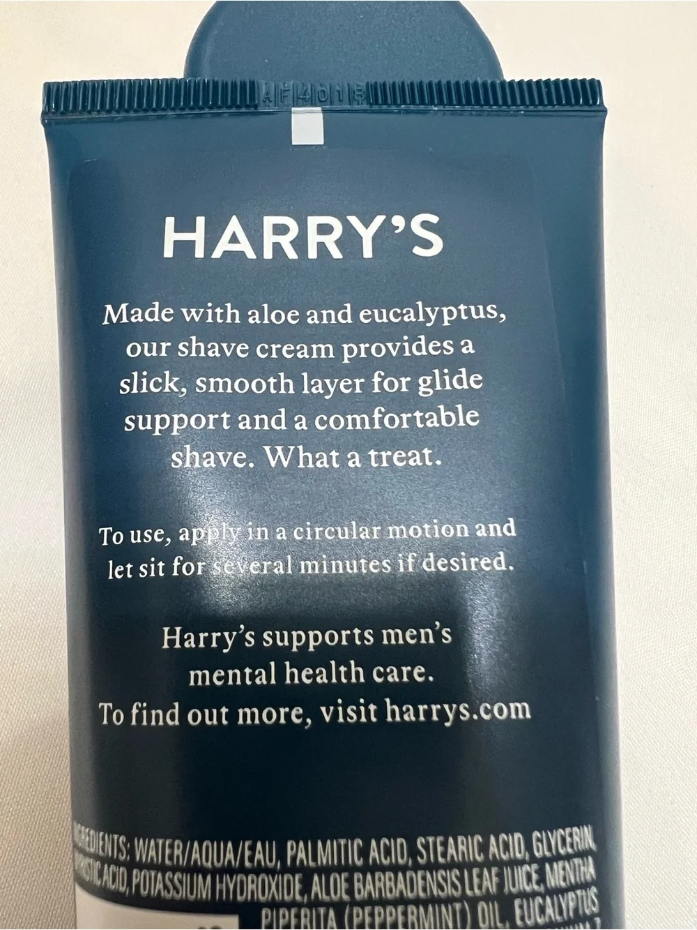 Harry's Shave Cream Aloe & Eucalyptus — Deep Soothing Conditioning NEW UNOPENED